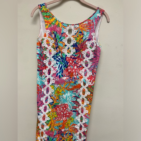 Lilly Pulitzer Ember Shift Skeeveless Multicolor Sheath Lace Dress size 4 - Picture 5 of 8